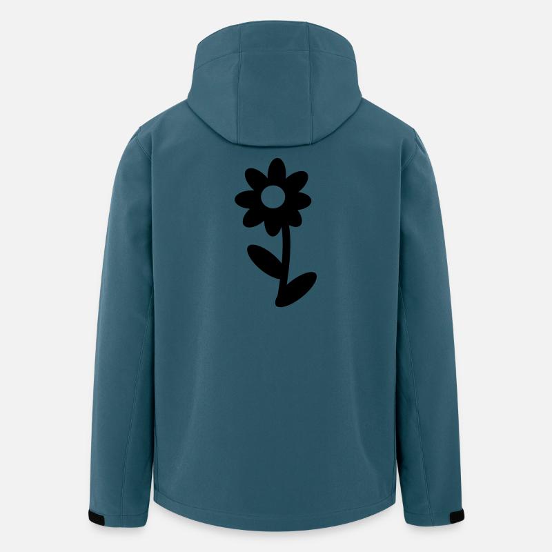 Blume - Recycelte Männer Softshell-Jacke von Stanley/Stella - Dunkles Petrol