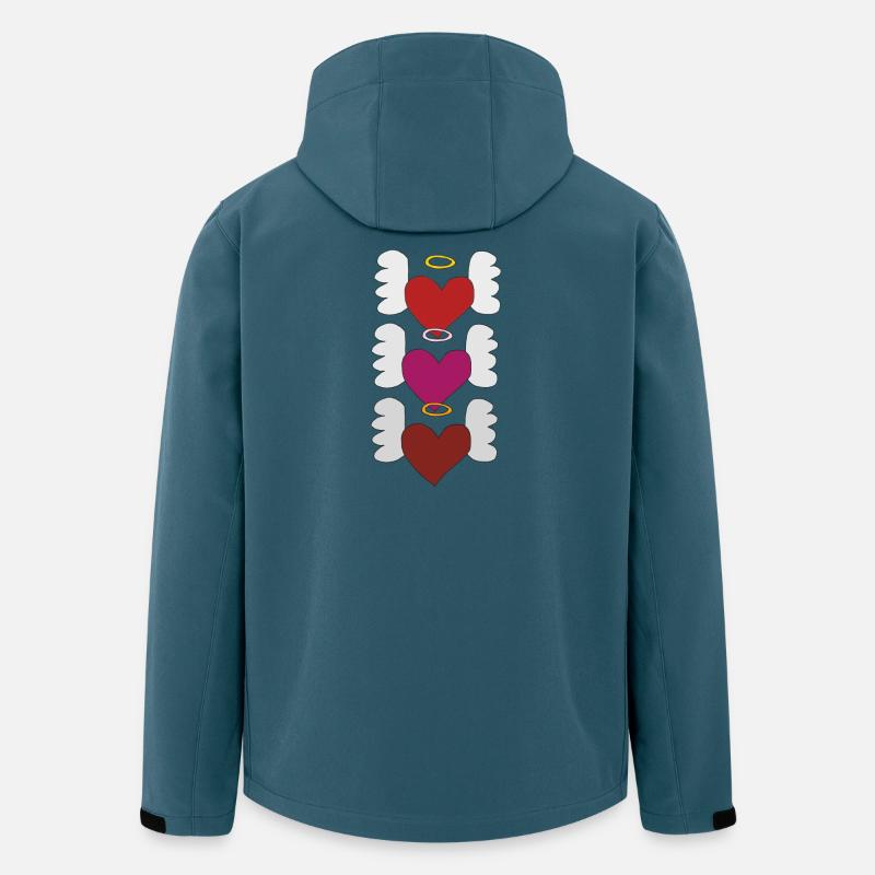 Herzen mit flügel - Recycelte Männer Softshell-Jacke von Stanley/Stella - Dunkles Petrol