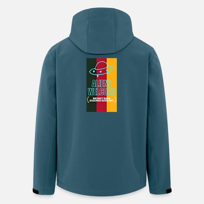 Außerirdischer Bierempfang Humor - Recycelte Männer Softshell-Jacke von Stanley/Stella - Dunkles Petrol