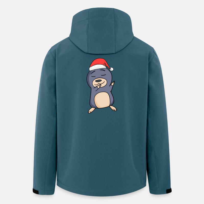 Maulwurf Weihnachten - Recycelte Männer Softshell-Jacke von Stanley/Stella - Dunkles Petrol