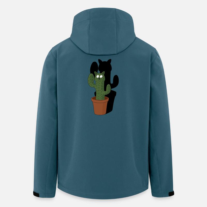 Cat as cactus in flower pot with shadow - Men’s Recycled Softshell Jacket by Stanley/Stella - stargazer