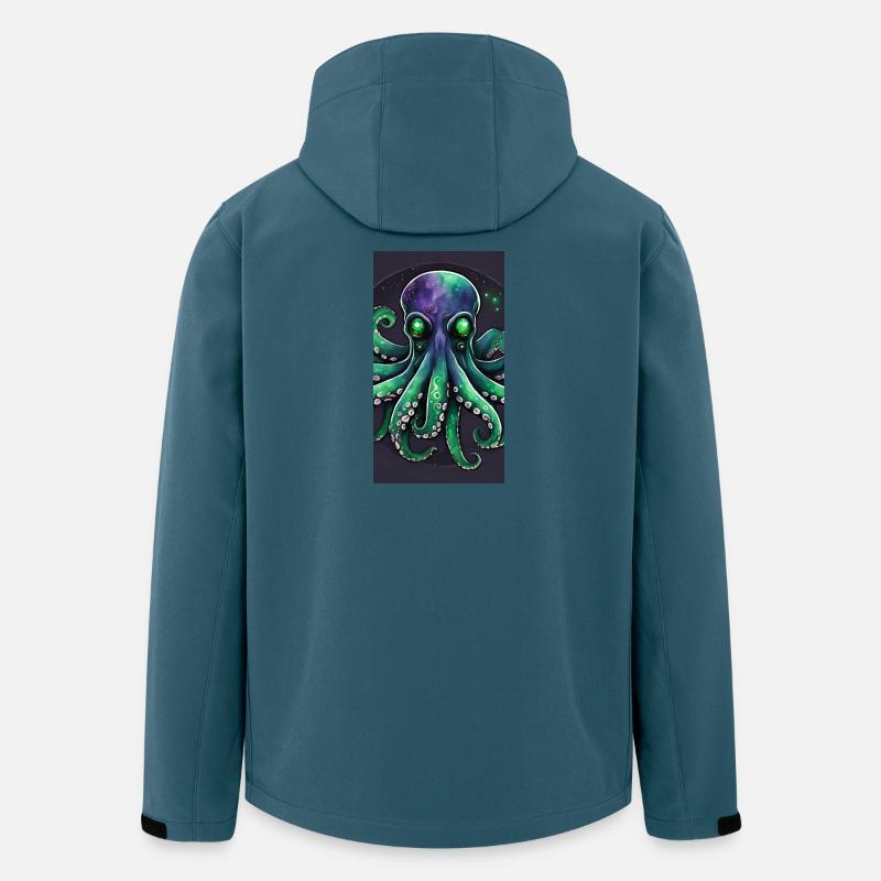 Oktopus-Galaxie - Recycelte Männer Softshell-Jacke von Stanley/Stella - Dunkles Petrol