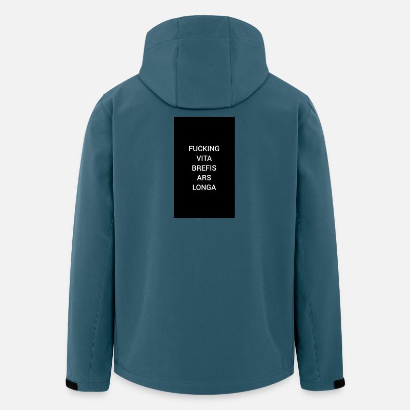 Fuckingvitabrefisarslonga  - Recycelte Männer Softshell-Jacke von Stanley/Stella - Dunkles Petrol