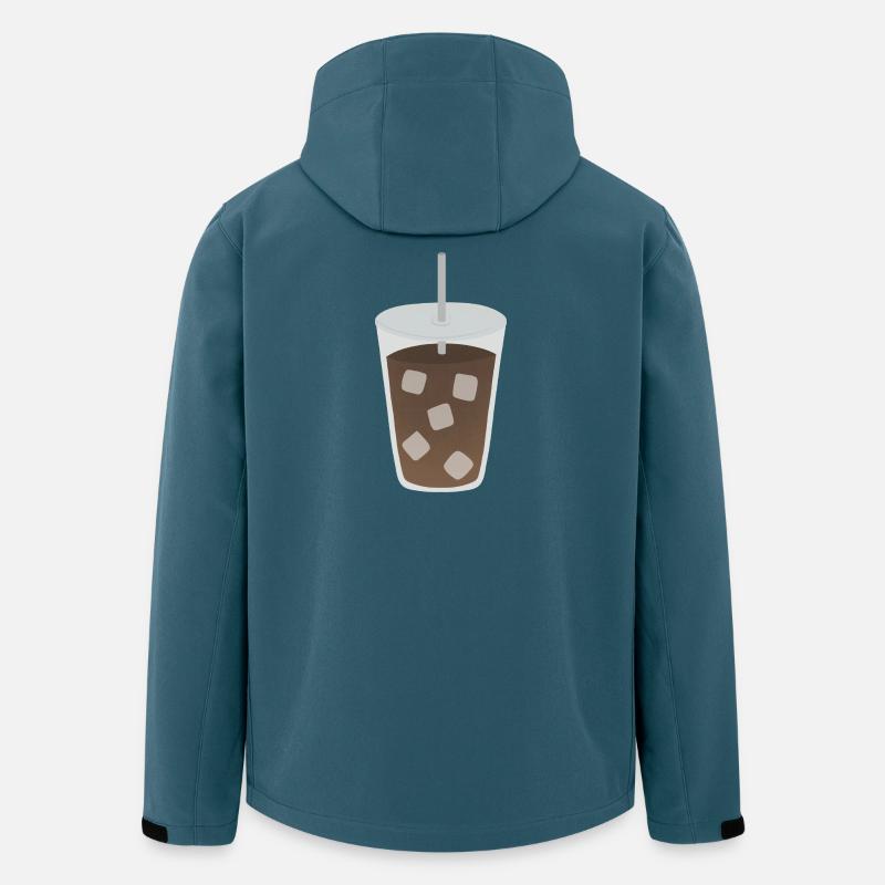 Eiskaffeewürfel Muster - Recycelte Männer Softshell-Jacke von Stanley/Stella - Dunkles Petrol