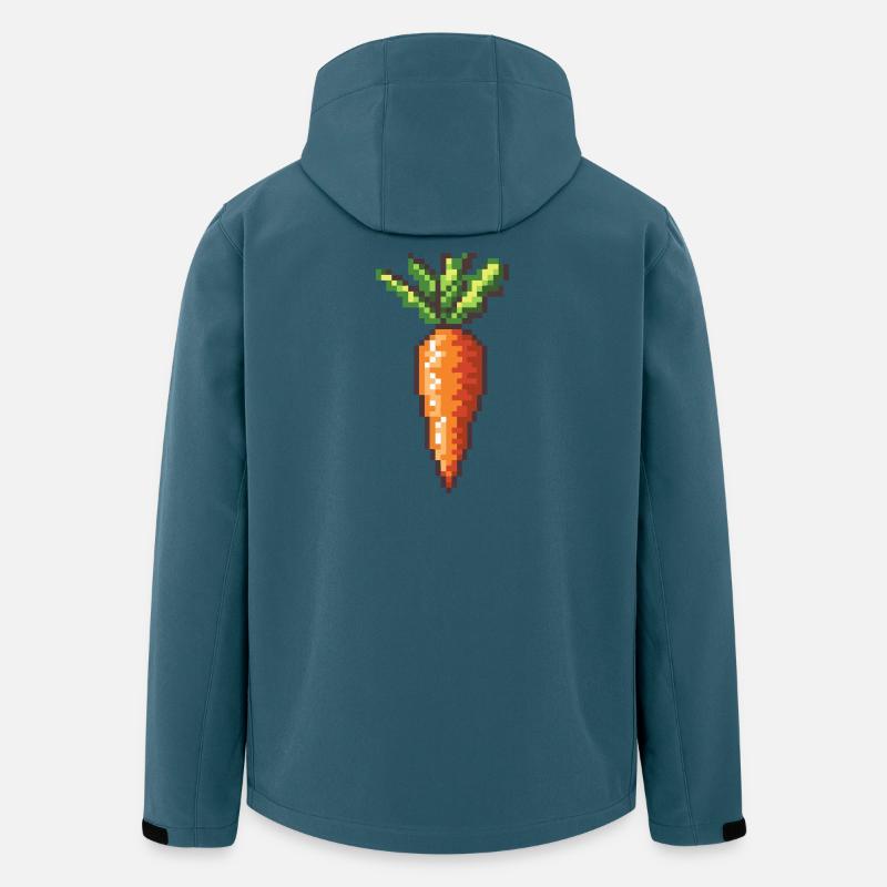 Pixelkarotte Retro Pixelkunst - Recycelte Männer Softshell-Jacke von Stanley/Stella - Dunkles Petrol