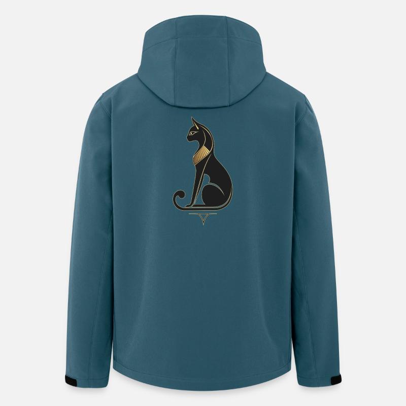 Ägyptische Katze - Recycelte Männer Softshell-Jacke von Stanley/Stella - Dunkles Petrol
