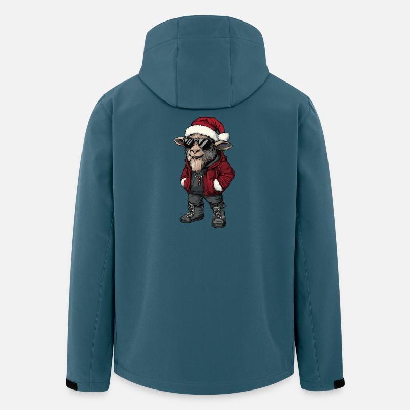 Bergziege Weihnachten Winter - Recycelte Männer Softshell-Jacke von Stanley/Stella - Dunkles Petrol