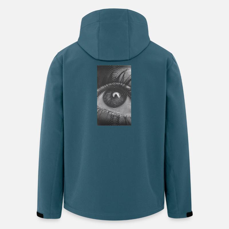 Spiralauge: Hypnotischer Blick - Recycelte Männer Softshell-Jacke von Stanley/Stella - Dunkles Petrol
