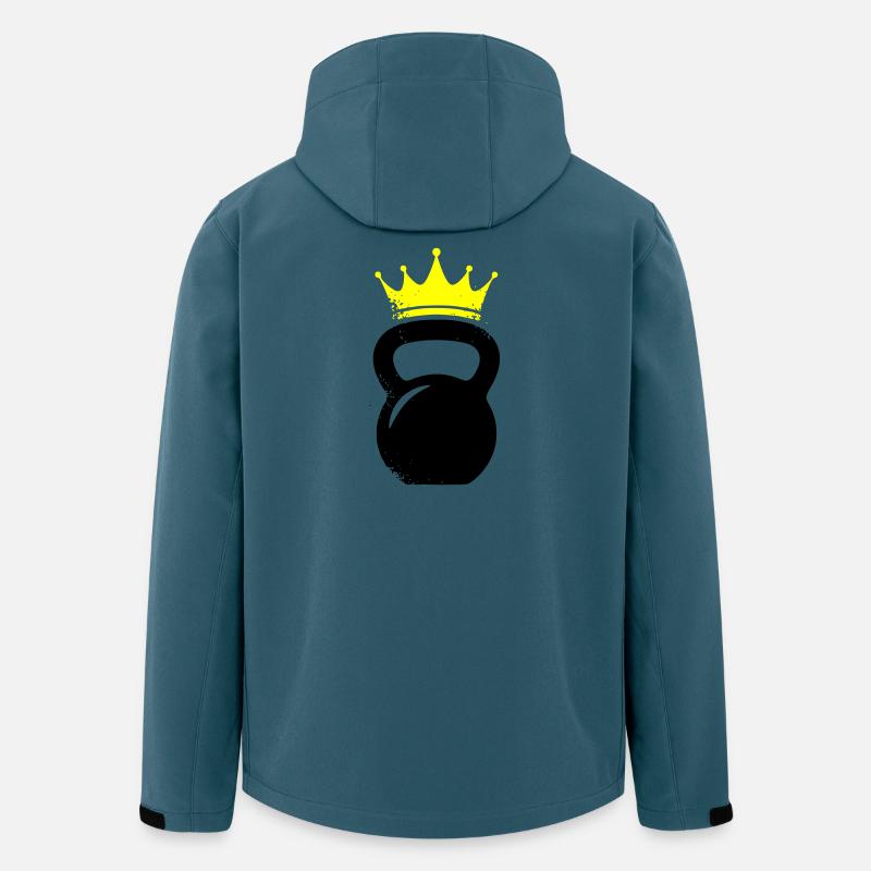 Kugelhantel Krone Gym Logo - Recycelte Männer Softshell-Jacke von Stanley/Stella - Dunkles Petrol