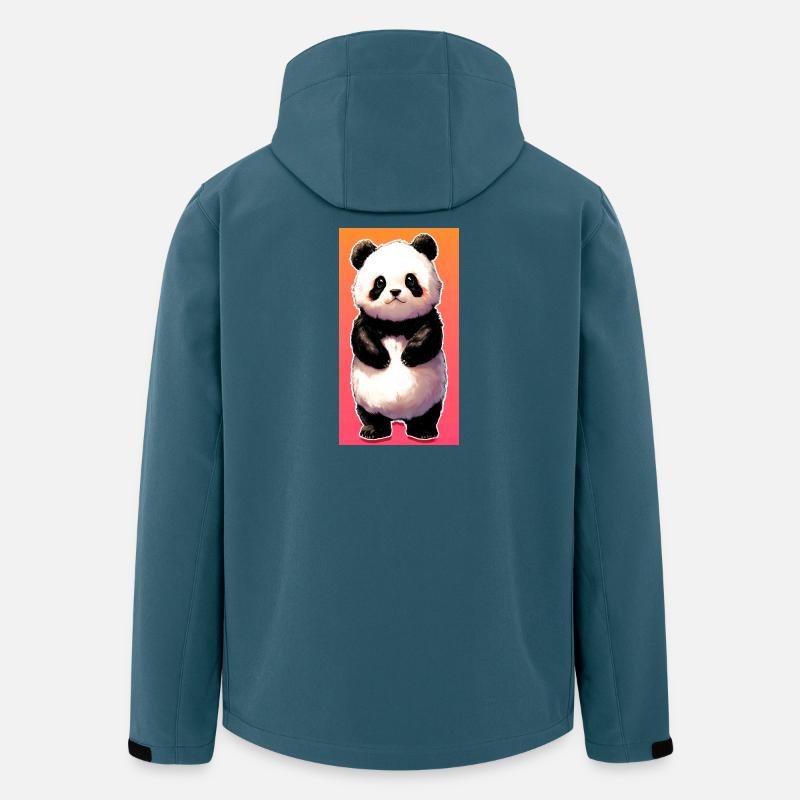 Panda - Recycelte Männer Softshell-Jacke von Stanley/Stella - Dunkles Petrol
