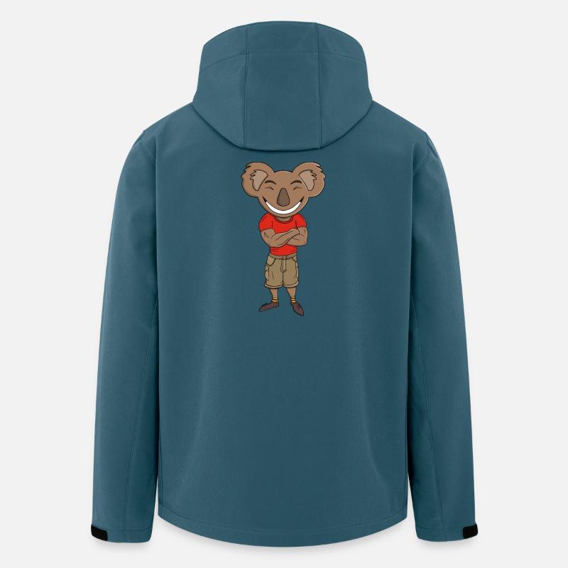 Fröhlicher Koala verschränkte Arme - Recycelte Männer Softshell-Jacke von Stanley/Stella - Dunkles Petrol
