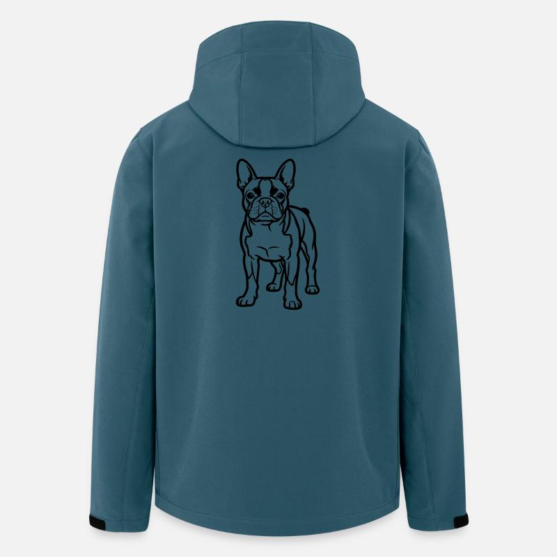 Boston Terrier - Recycelte Männer Softshell-Jacke von Stanley/Stella - Dunkles Petrol