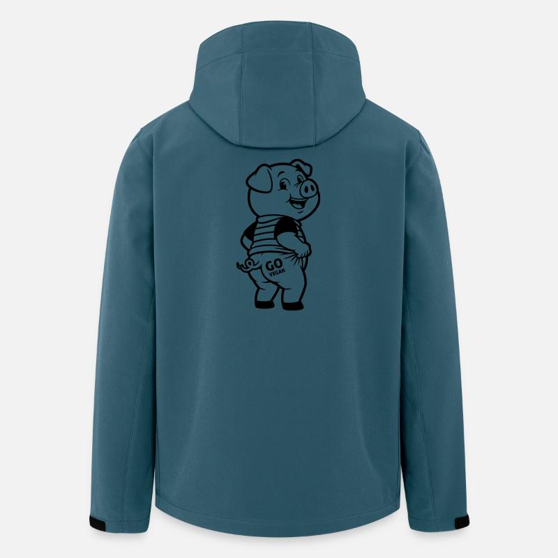Deviens vegan - Veste softshell homme en polyester recyclé Stanley/Stella - bleu pétrole foncé