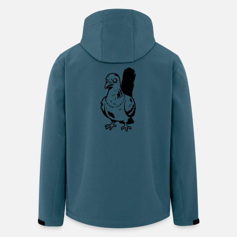 Zombie Pigeon - Veste softshell homme en polyester recyclé Stanley/Stella - bleu pétrole foncé