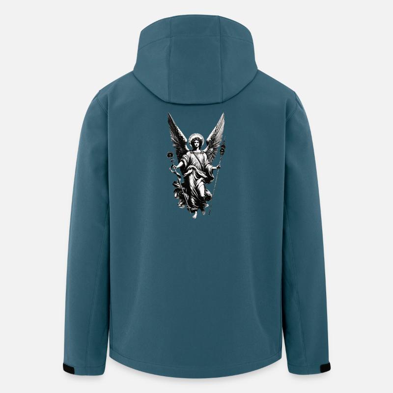Gardien Ange d’Argent - Veste softshell homme en polyester recyclé Stanley/Stella - bleu pétrole foncé