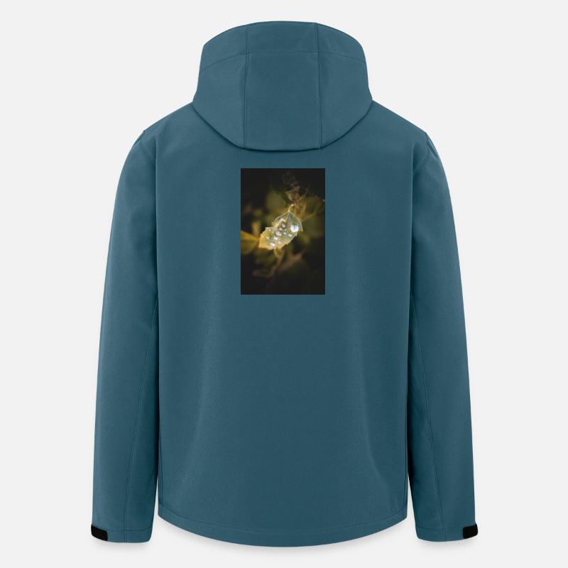 Blatt-Wassertropfen - Recycelte Männer Softshell-Jacke von Stanley/Stella - Dunkles Petrol