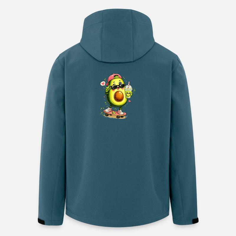 Avocado Skater with Drink - Men’s Recycled Softshell Jacket by Stanley/Stella - stargazer