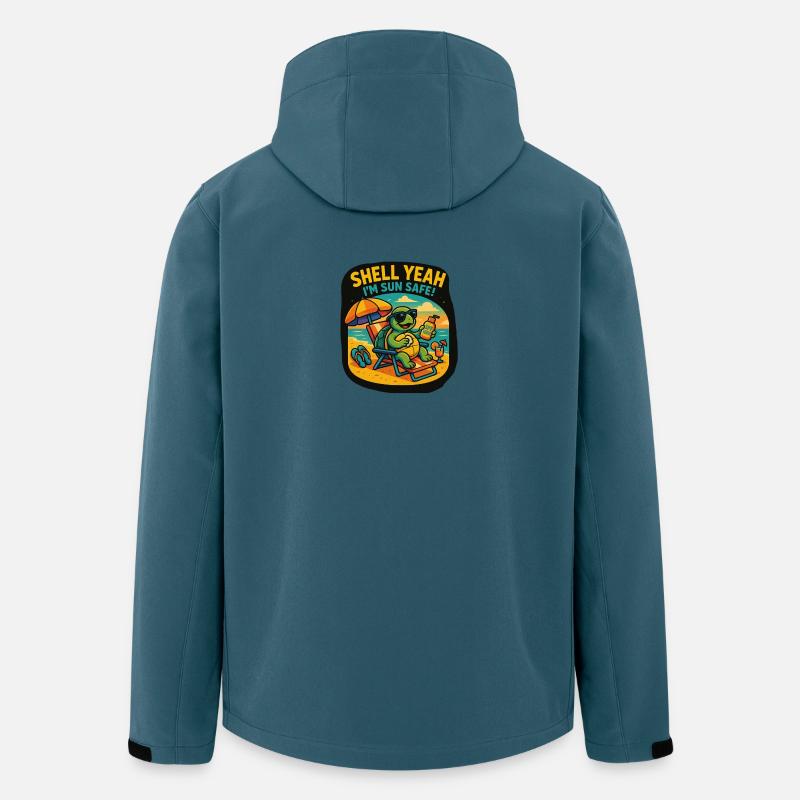 Shell Yeah – Sun Safe Turtle - Recycelte Männer Softshell-Jacke von Stanley/Stella - Dunkles Petrol
