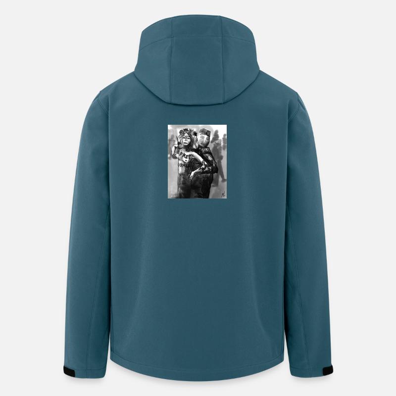 Freiheit unter Bedrohung - Recycelte Männer Softshell-Jacke von Stanley/Stella - Dunkles Petrol