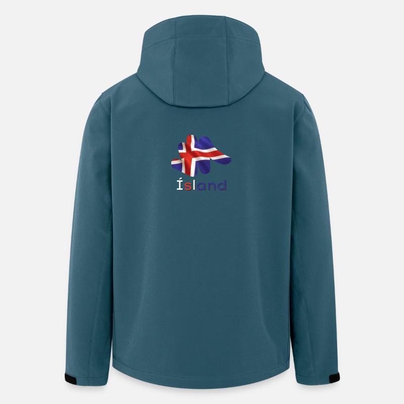 Flagge Ísland - Recycelte Männer Softshell-Jacke von Stanley/Stella - Dunkles Petrol