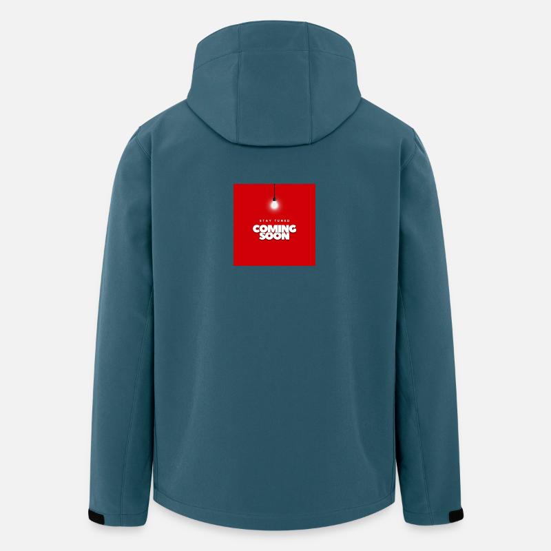 Fettes rotes Design mit Warteansage - Recycelte Männer Softshell-Jacke von Stanley/Stella - Dunkles Petrol