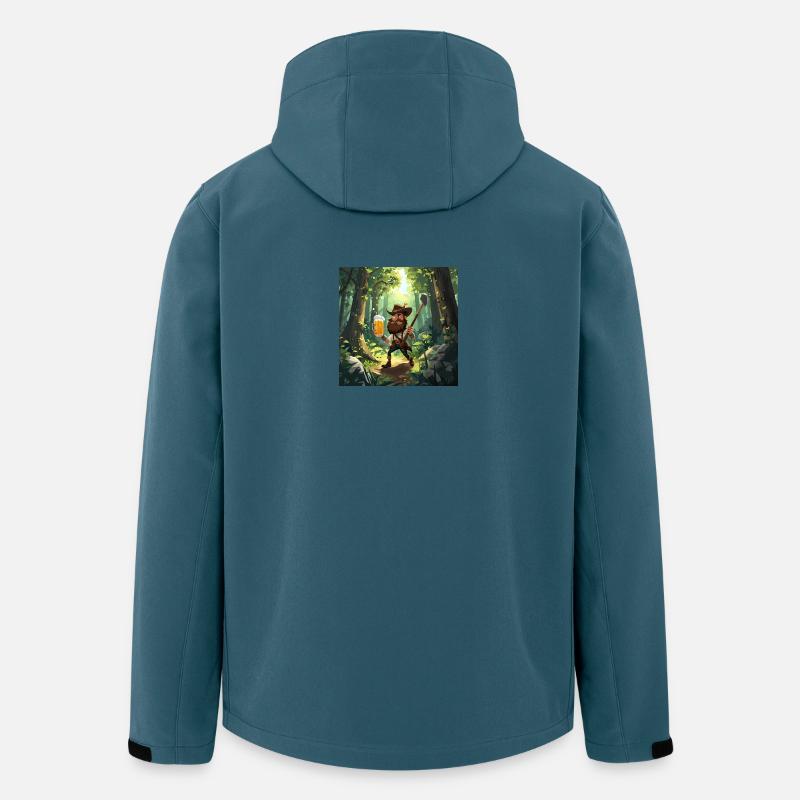 Waldabenteuer Bierjäger - Recycelte Männer Softshell-Jacke von Stanley/Stella - Dunkles Petrol