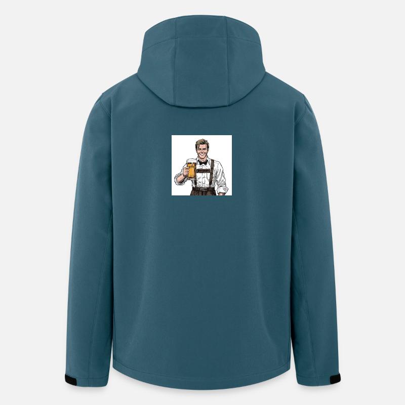 Bierjager im Lederhosen - Recycelte Männer Softshell-Jacke von Stanley/Stella - Dunkles Petrol