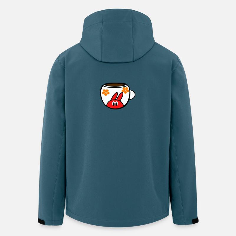 Kaffeezeit - Recycelte Männer Softshell-Jacke von Stanley/Stella - Dunkles Petrol