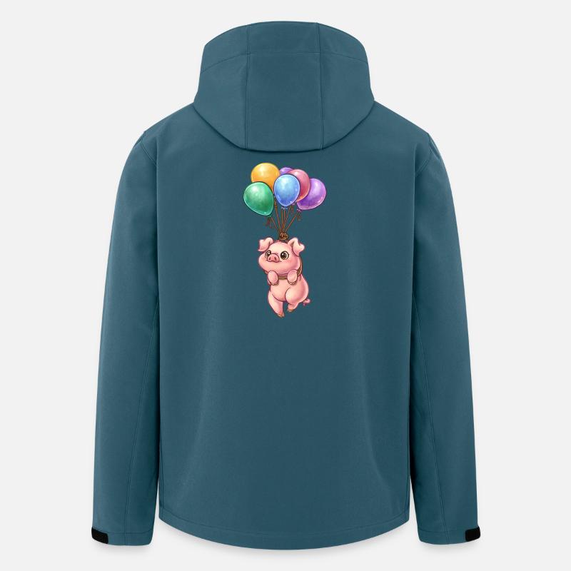 Piggyloon - Recycelte Männer Softshell-Jacke von Stanley/Stella - Dunkles Petrol