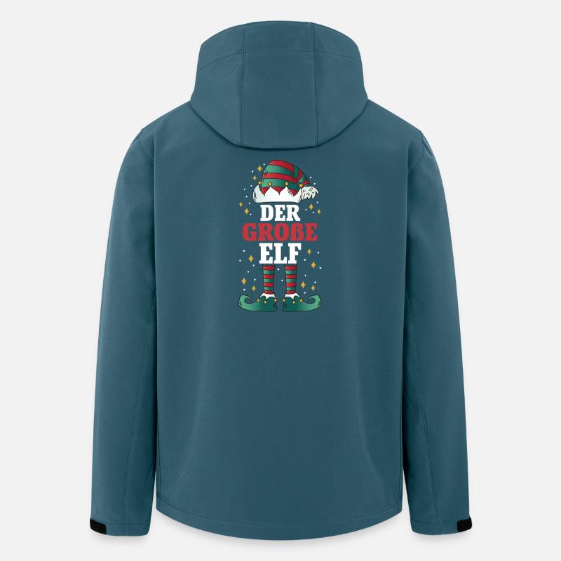 Noël Le Grand Elfe - Veste softshell homme en polyester recyclé Stanley/Stella - bleu pétrole foncé