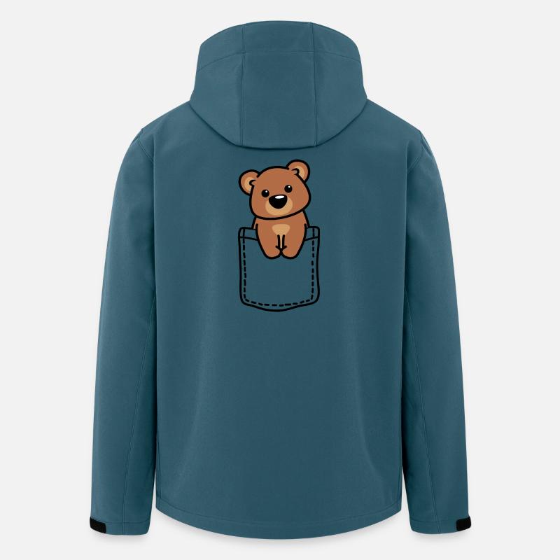 Cuddly Bear Illustration Purist - Men’s Recycled Softshell Jacket by Stanley/Stella - stargazer