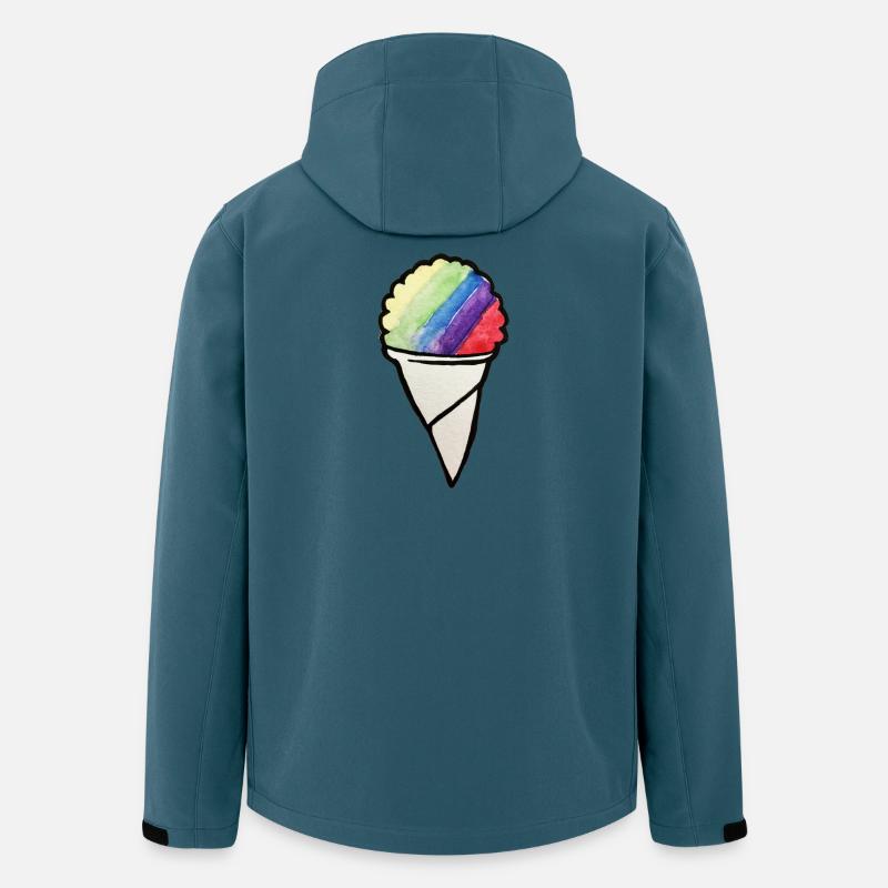 Regenbogen-Aquarell-Cremekegel - Recycelte Männer Softshell-Jacke von Stanley/Stella - Dunkles Petrol