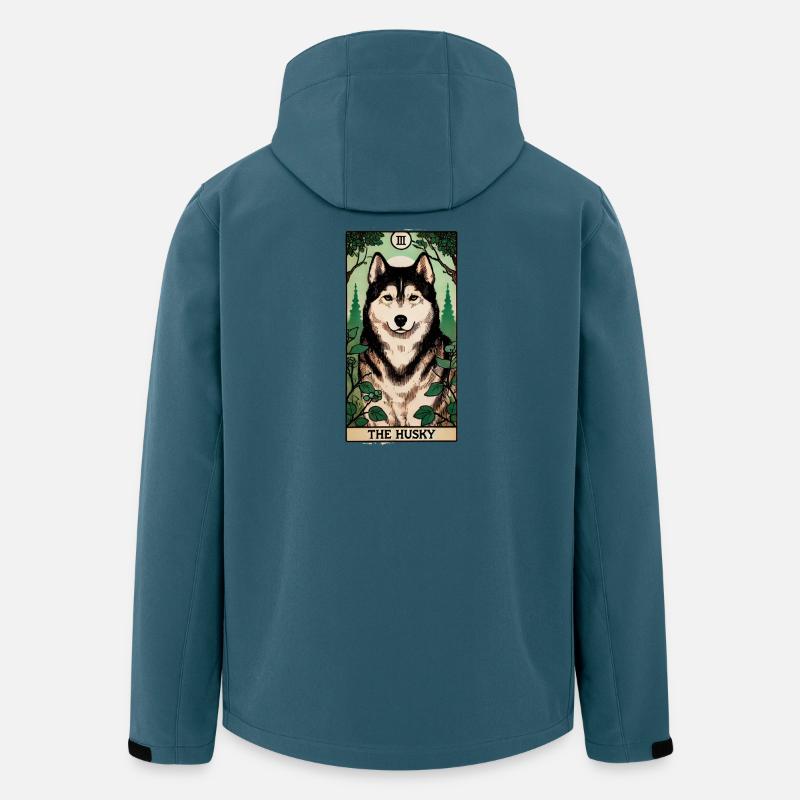 Husky Forest Tarot Card - Men’s Recycled Softshell Jacket by Stanley/Stella - stargazer