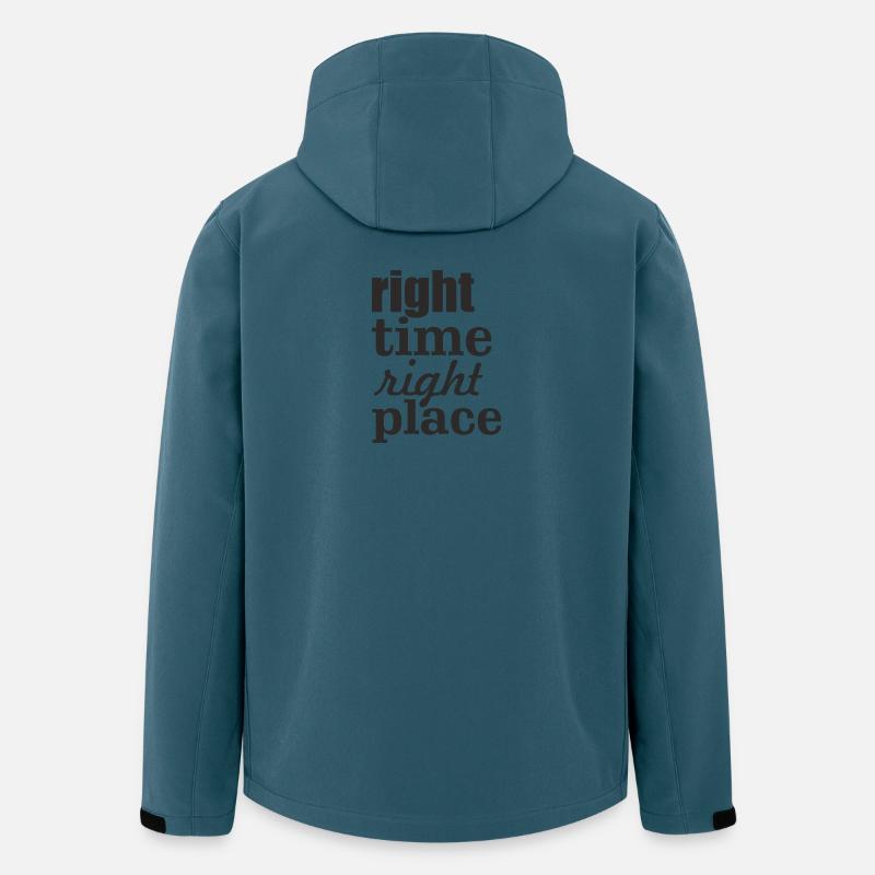 right time right place - Recycelte Männer Softshell-Jacke von Stanley/Stella - Dunkles Petrol