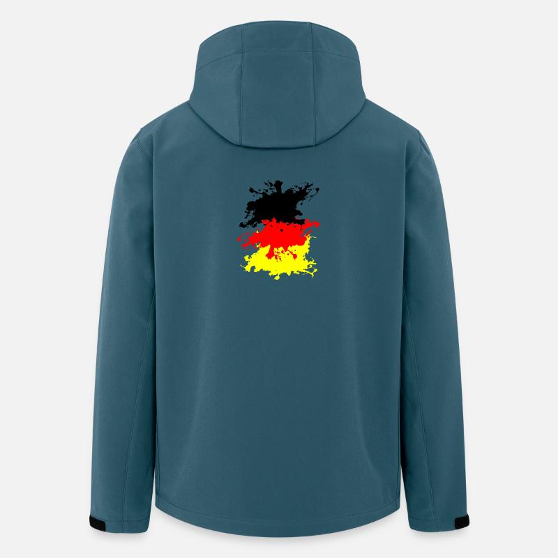 Deutschland Splash - Recycelte Männer Softshell-Jacke von Stanley/Stella - Dunkles Petrol