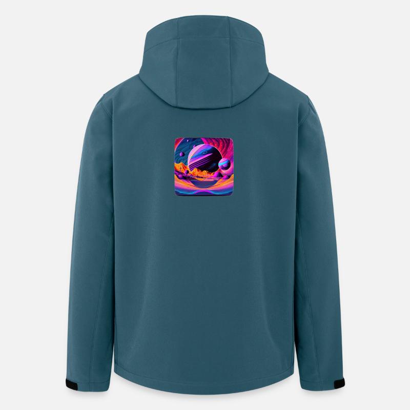 Weltraumphantasie - Recycelte Männer Softshell-Jacke von Stanley/Stella - Dunkles Petrol