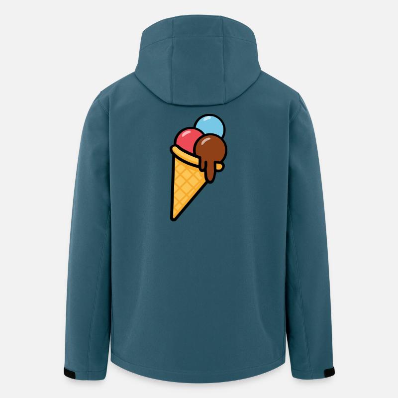 Logo Eis - Recycelte Männer Softshell-Jacke von Stanley/Stella - Dunkles Petrol