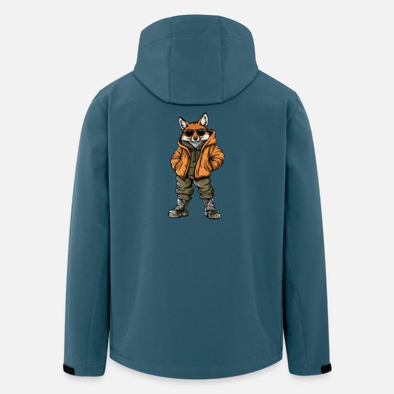 Fuchs Cool Winter - Recycelte Männer Softshell-Jacke von Stanley/Stella - Dunkles Petrol