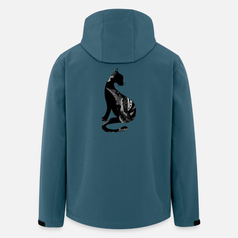 Katze - Recycelte Männer Softshell-Jacke von Stanley/Stella - Dunkles Petrol