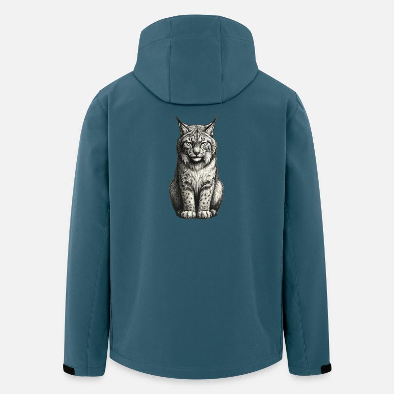 Lynx Silhouette Bleistift - Recycelte Männer Softshell-Jacke von Stanley/Stella - Dunkles Petrol
