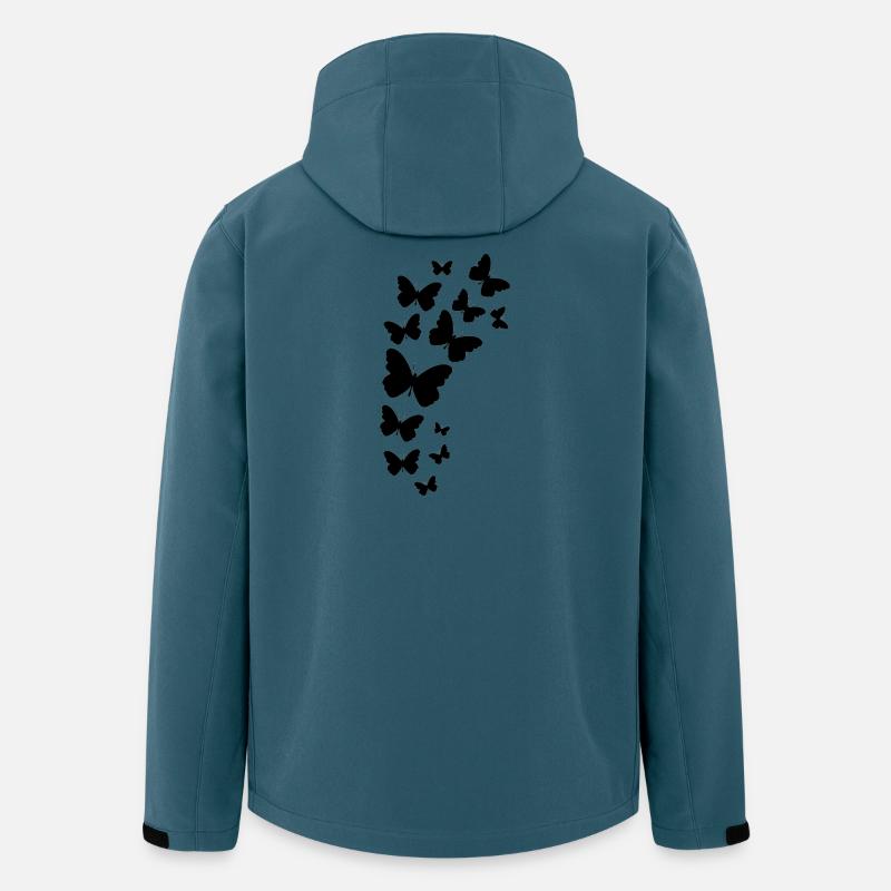 Schwimmende Schmetterlinge - Recycelte Männer Softshell-Jacke von Stanley/Stella - Dunkles Petrol