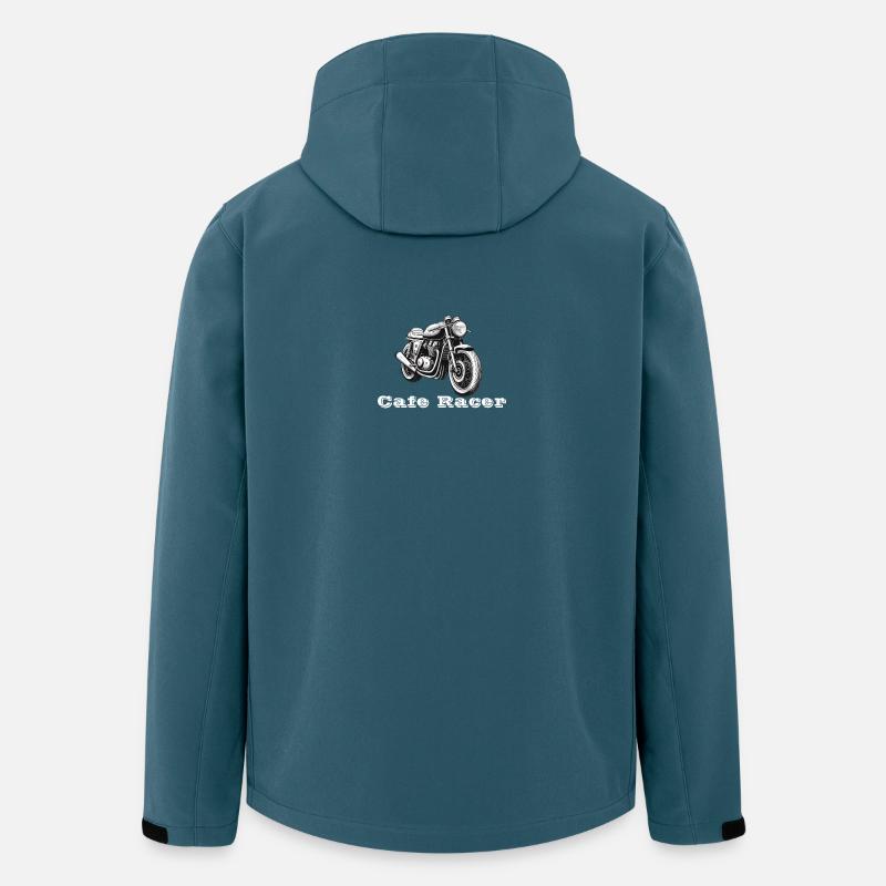 Cafe Racer weiß - Recycelte Männer Softshell-Jacke von Stanley/Stella - Dunkles Petrol