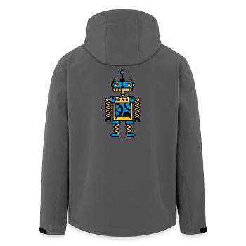 Un robot avec des engrenages - Veste softshell homme en polyester recyclé Stanley/Stella - bleu pétrole foncé - Dos - AI Model Male 185 light (185cm)
