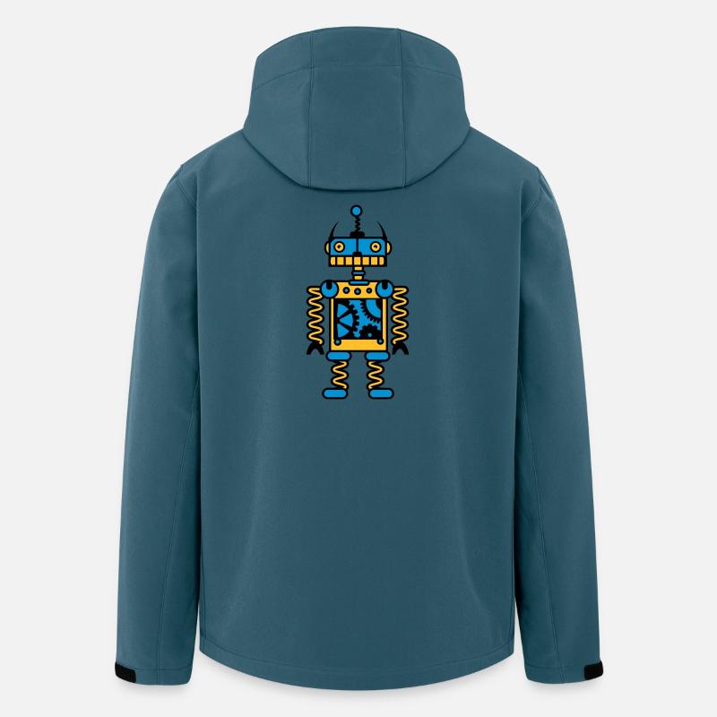 Ein Roboter mit Zahnräder - Recycelte Männer Softshell-Jacke von Stanley/Stella - Dunkles Petrol