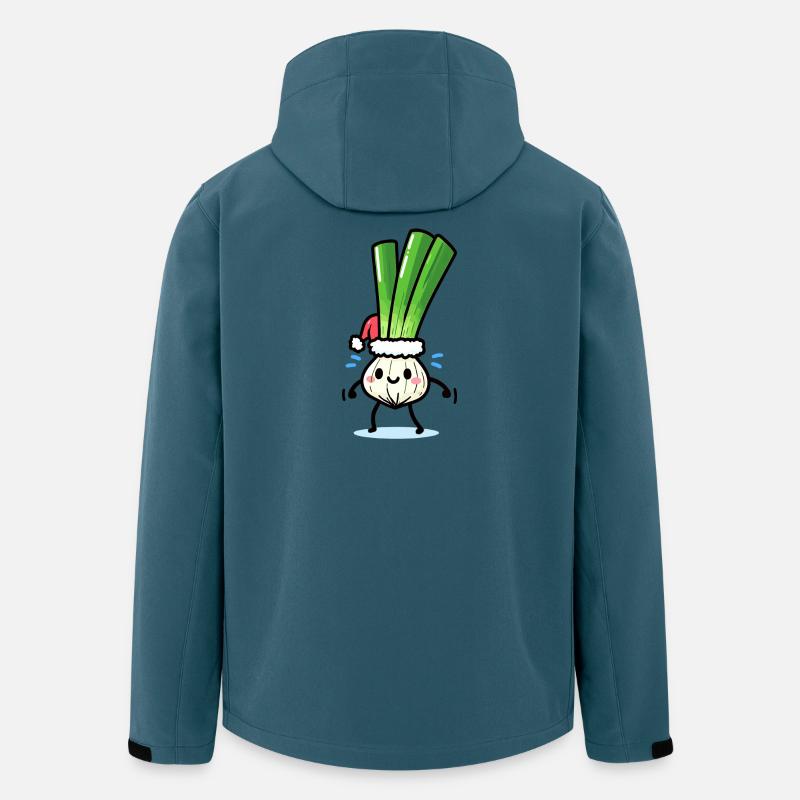 Saint-Nicolas mignon oignon de printemps - Veste softshell homme en polyester recyclé Stanley/Stella - bleu pétrole foncé
