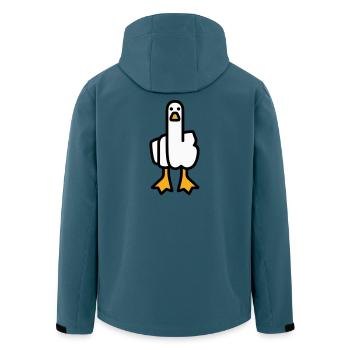 Oie de déclaration - Veste softshell homme en polyester recyclé Stanley/Stella - bleu pétrole foncé - Dos - AI Model Male 185 light (185cm)