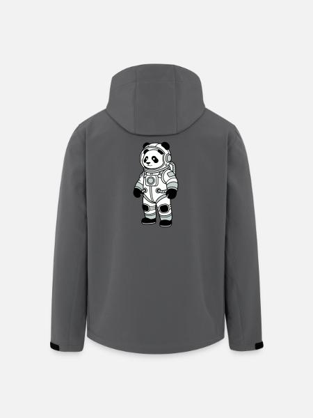 Combinaison spatiale panda bear - Veste softshell homme en polyester recyclé Stanley/Stella - bleu pétrole foncé
