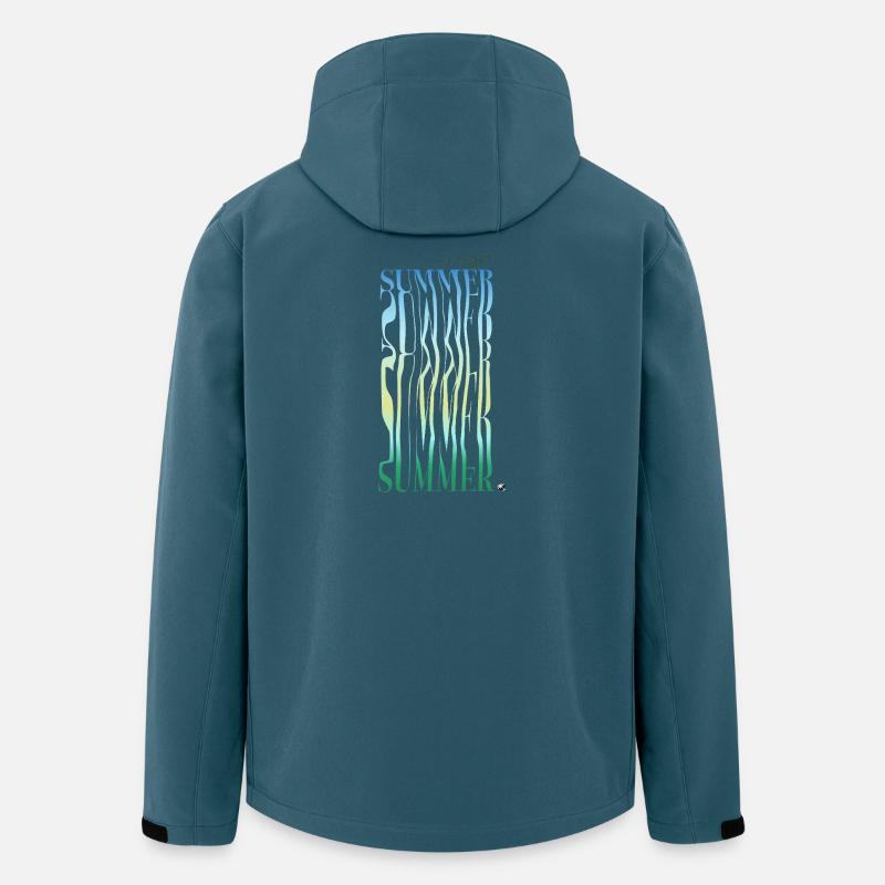 Buchstaben Abbildung mit Farbverlauf - Recycelte Männer Softshell-Jacke von Stanley/Stella - Dunkles Petrol