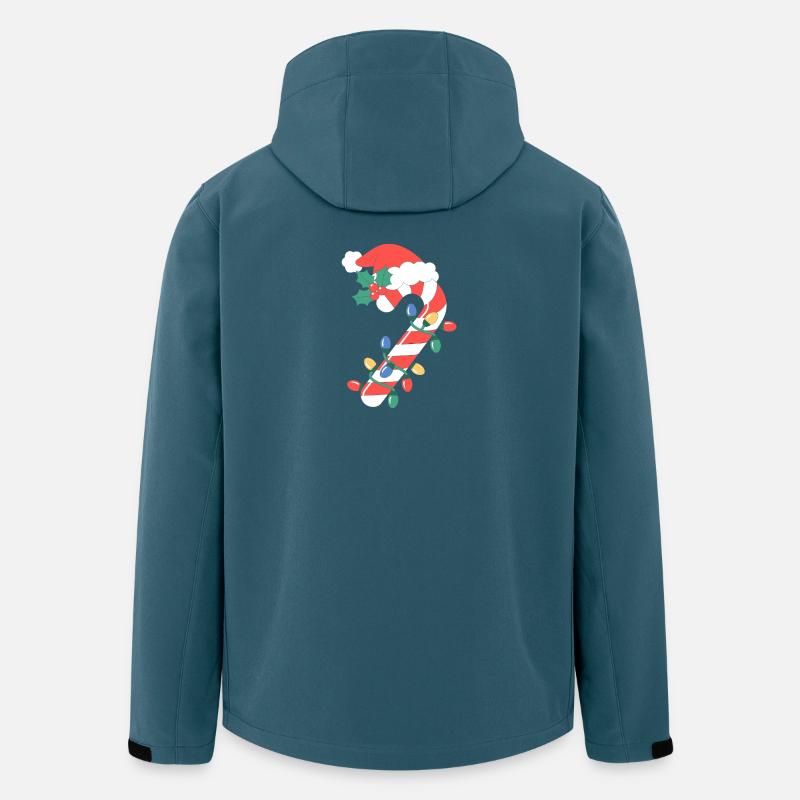 Zuckerstangen-Weihnachtsbeleuchtung - Recycelte Männer Softshell-Jacke von Stanley/Stella - Dunkles Petrol