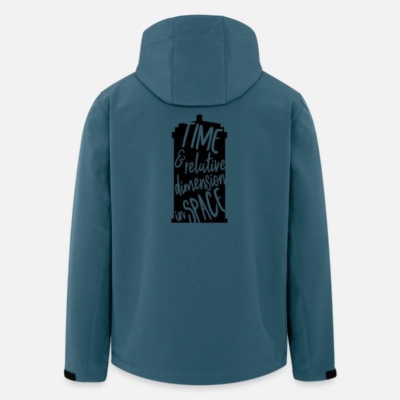 Temps et dimension relative dans l’espace - Veste softshell homme en polyester recyclé Stanley/Stella - bleu pétrole foncé